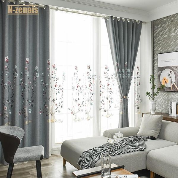 

curtain & drapes style embroidered for living room and bedroom country pastoral fresh fortune tree spot curtains