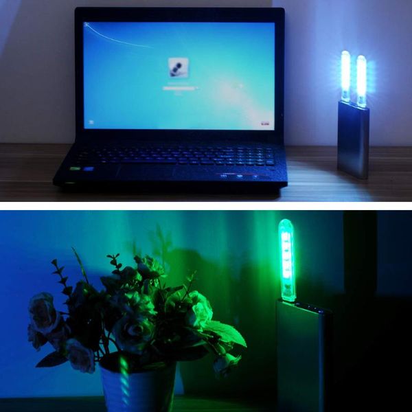 

book lights 1/2/3 pieces usb led colorful socket lamp atmosphere decoration portable powered light bar nightlights