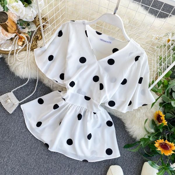 

women shirt polka dot blouse white peplum chiffon v neck ruffle womens and blouses blusas mujer de moda