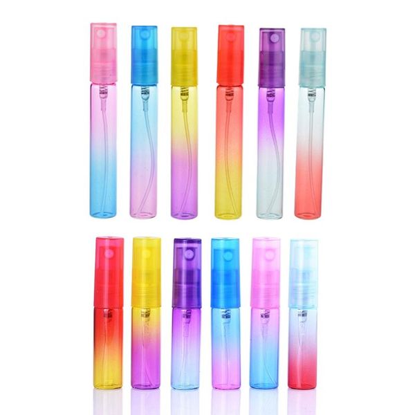 

pcs 8ml gradient color empty essential oil perfume bottle portable plastic spray & 6 4ml storage bottles jars