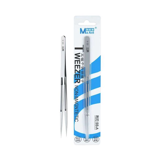 

professional hand tool sets maant ss-a ss-a1 precision tweezers polish non magnetic stainless steel bga pcb ic micro soldering repair forcep