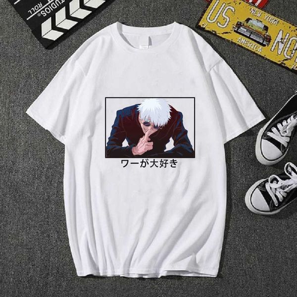 UNIEX t-shirt satoru gojo hot anime moda casual hip hop y0809