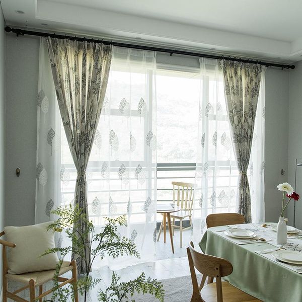 

curtain & drapes [song fog] simple and elegant fresh curtains for living room bedroom balcony polyester cotton screen