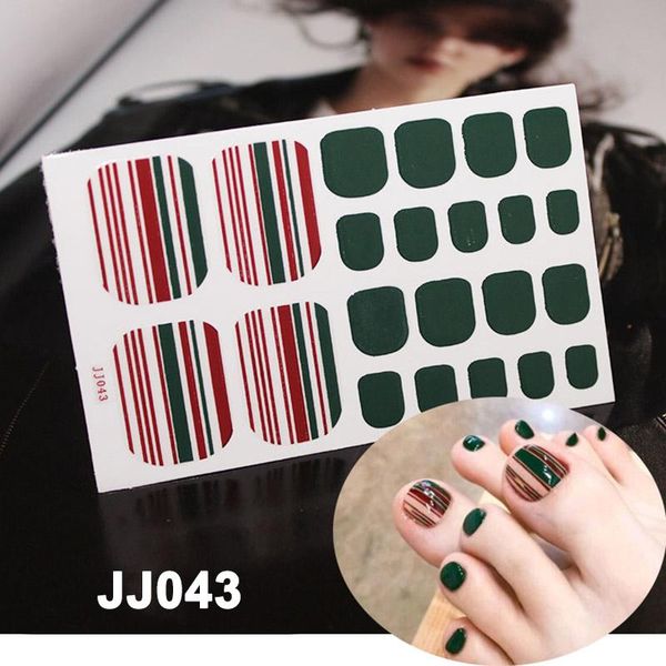 

nail gel 14 pcs/sheet water-proof full toe stickers 3d diy art decoration, Red;pink