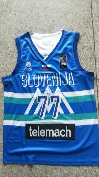 

mens 2021 olympic slovenija luka doncic #77 basketball jerseys men suit college uniforms sport kit shirts running training sportswear, Black