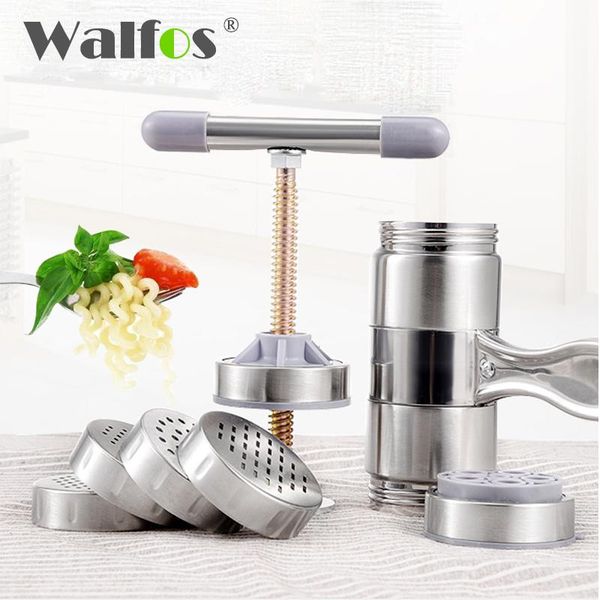 

stainless steel noodle maker with 5 models manual noodles press pasta machine kitchen tools vegetable fruit juicer baking & pastry