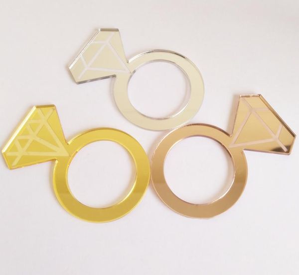 

napkin rings acrylic mirror ring, bling diamond ring for wedding signs, bridal shower party decor