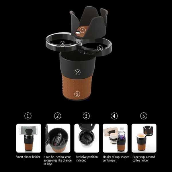 

car organizer car-styling for coins keys phone stand universal auto sunglasses drink cup holder multi function