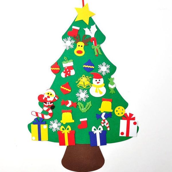 

christmas decorations diy felt tree santa claus children's toy snowman decor 2021 year gift