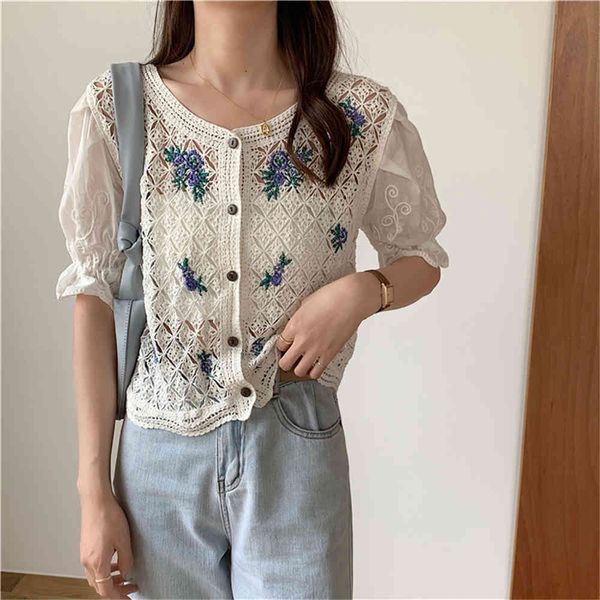 

women's hoodies & sweatshirts hzirip hollow out embroidered thin mesh lace retro fashion sweet floral soft feminine basewear all game s, Black