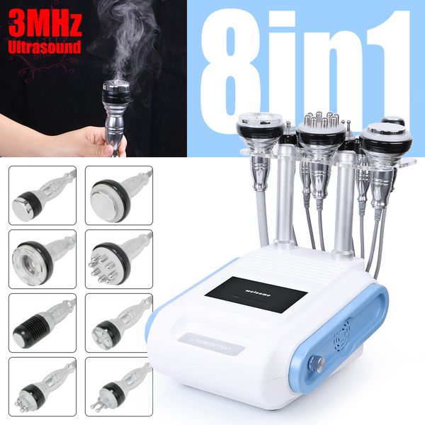

8 in1 ultrasonic cavitation slimming beauty machine rf skin tightening device vacuum cleaner