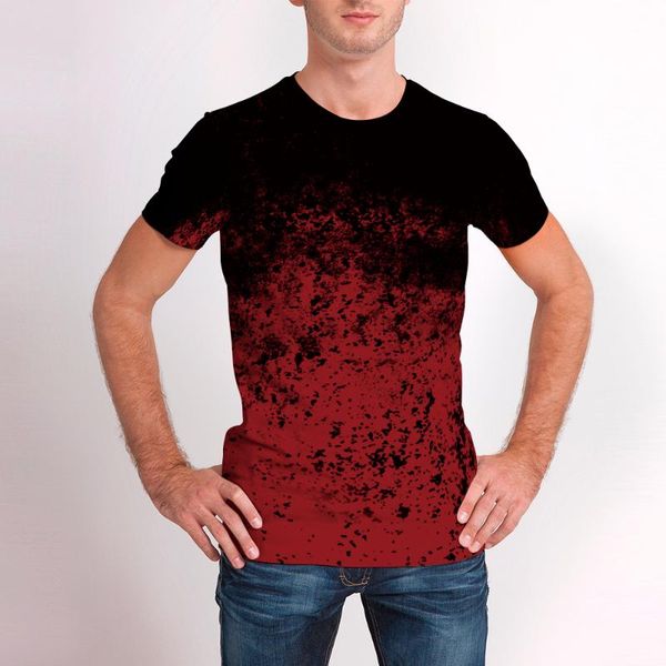 

men's t-shirts summer red custom 3d t-shirt fashion gothic ink painting printed casual streetwear short-sleeve diy logo t shirt, White;black