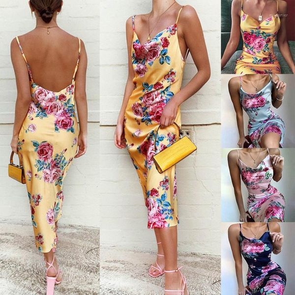 

summer womens dress boho floral swing holiday beach ruffle frill sundress casual dresses, Black;gray