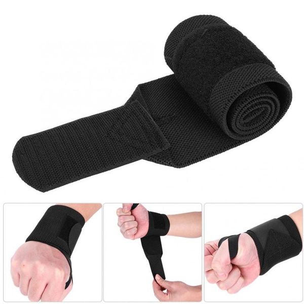 

wrist support 2pcs sports guard winding weightlifting brace fixed belt fitness workout weight lifting training protective gear, Black;red