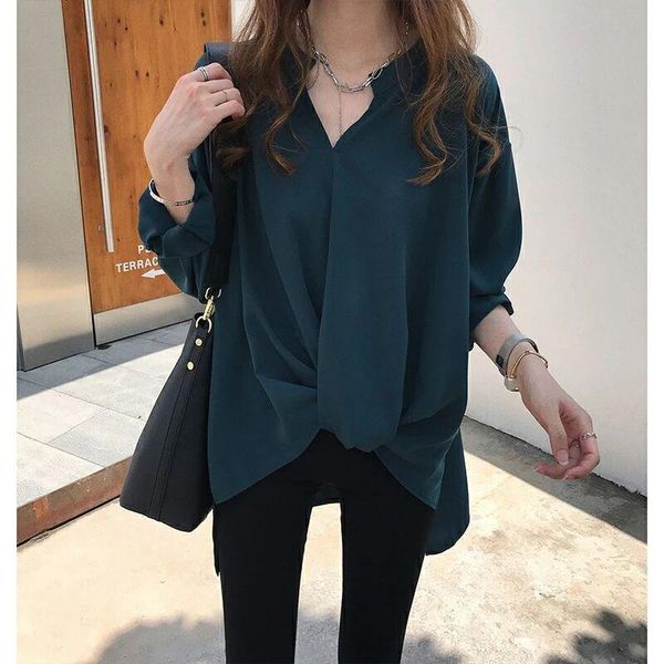 

women's blouses & shirts 2021 women summer autumn casual chiffon blouse sleeve ladies shirt, White