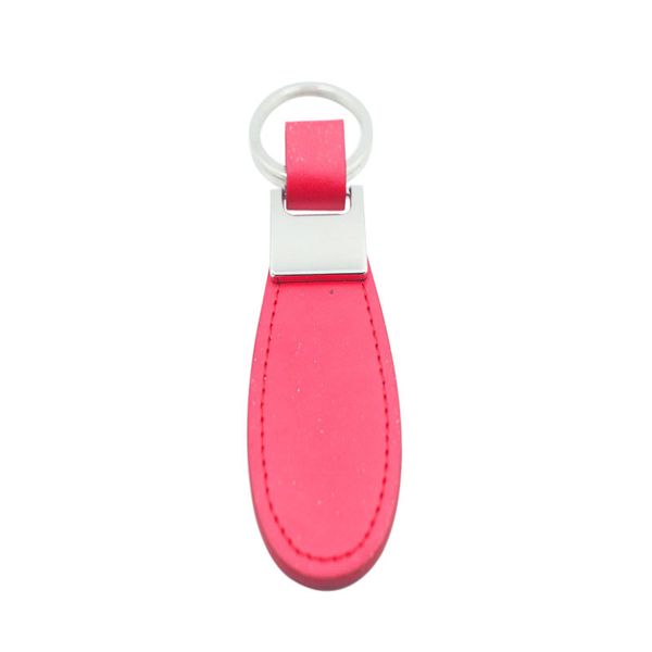 

factory black pu leather business gift key chain