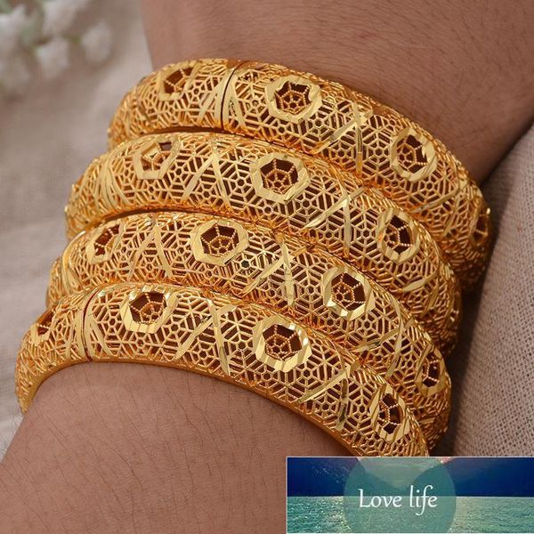

bangle 4pcs/set women bracelets middle east arab dubai bangles african 24k gold color bride jewellery party gift factory price expert design, Black