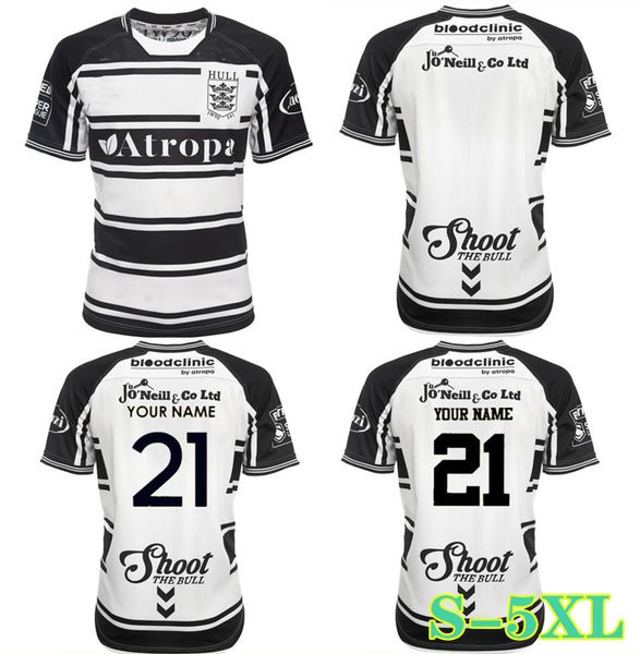 

2021 hull principal home rugby jersey hull fc principal jersey home/away rugby jersey size s-5xl, Black;gray