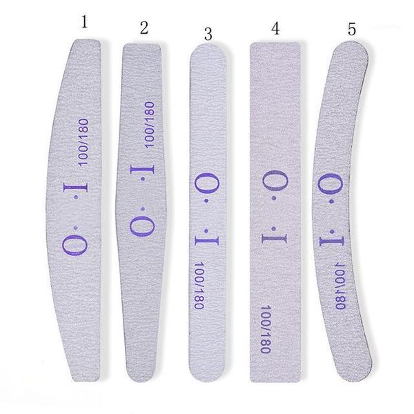 

nail files 100pcs sanding 100/180 curve for art tips buffer file manicure tools 5 styles random1