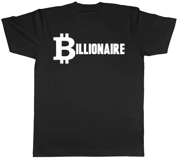 

Bitcoin Billionaire Mens Ladies Womens T-Shirt, White;black