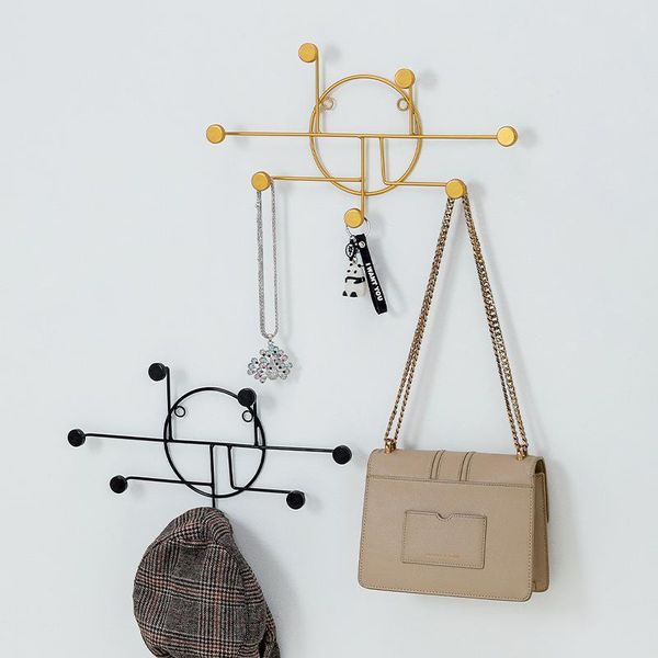 

hooks & rails geometric creative metal hook multifunctional wall hanging coat hanger for home bedroom door back in stock
