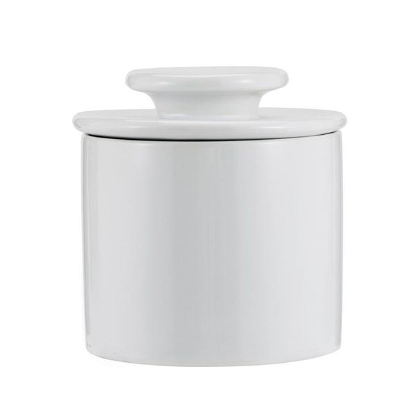 

storage bottles & jars glazed stoare butter keeper ceramic dish cheese tray white
