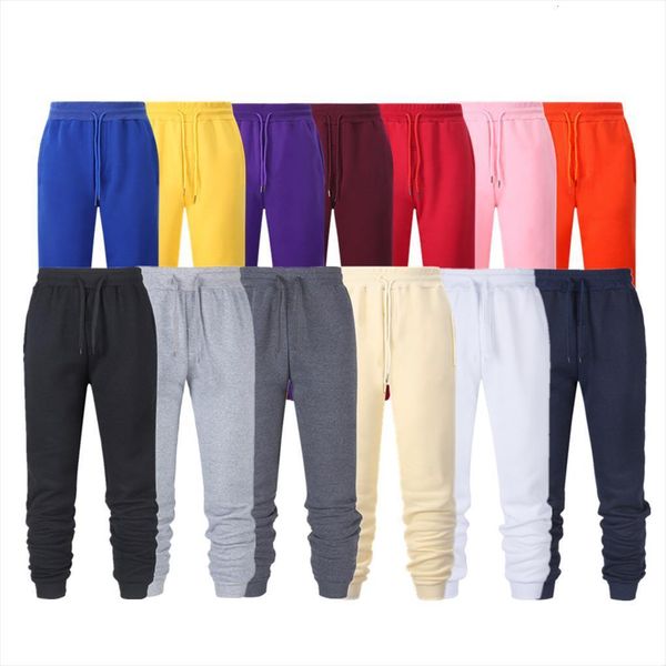 

fashion joggers brand trousers casual women pant sweatpants jogger 13 color trackpants male fitness workout running sport pants, Black