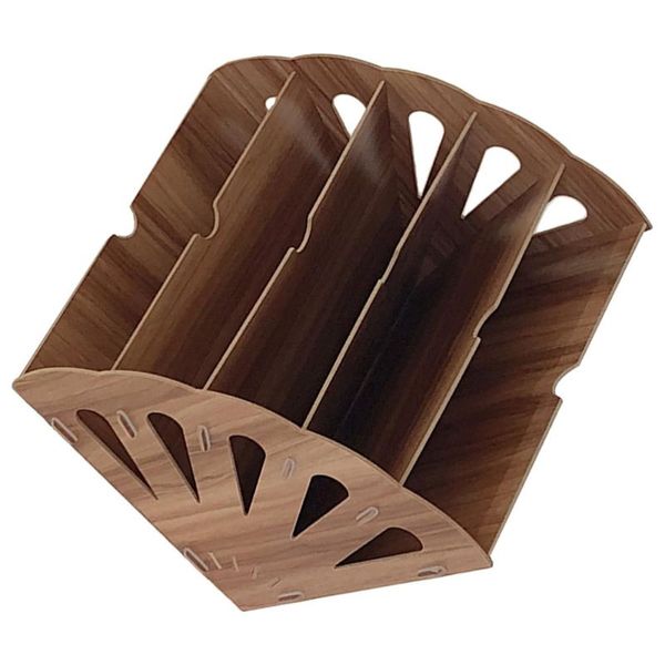

storage drawers 1pc wooden bookshelf fan-shaped shelf study office book file