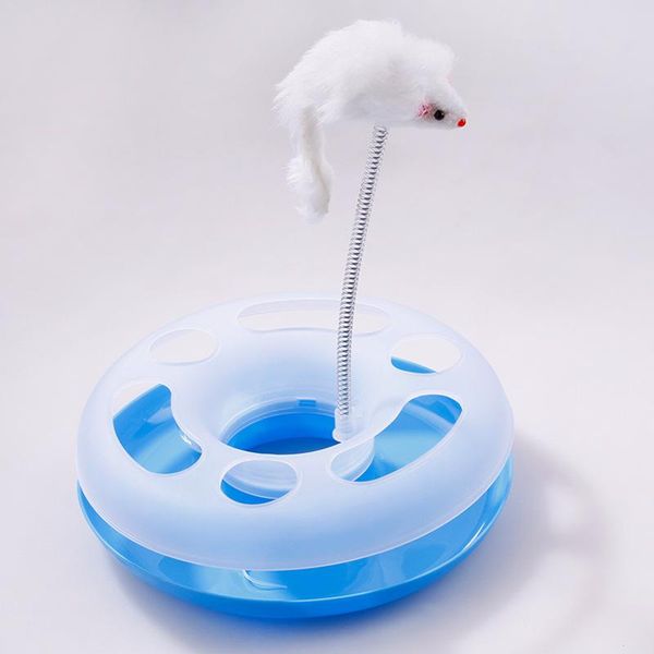 

funny cat toys spring mice crazy amusement disk multifunctional play activity pet for cats kitten supplies