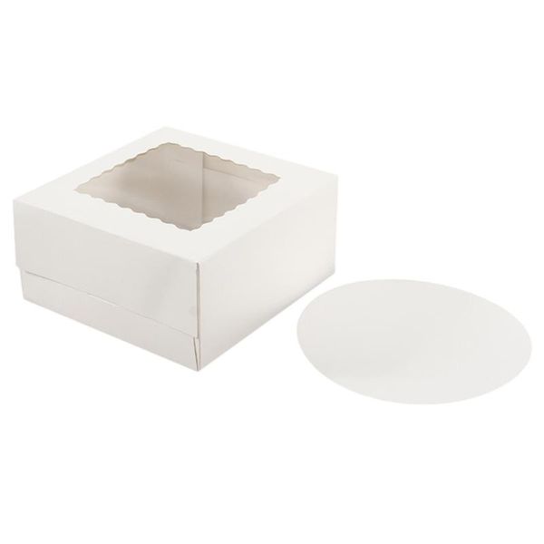 

2pcs cake box with tray practical pastry boxes classic packing gift wrap