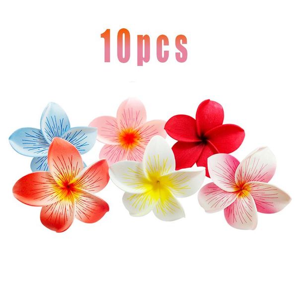 

decorative flowers & wreaths 10pcs wedding hawaii party summer diy decorations artificial hula girls favor hair decoration flower