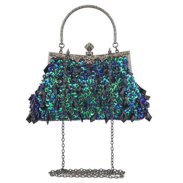 

hengmei handbag pearl embroidery dinner bag handmade sequin women's