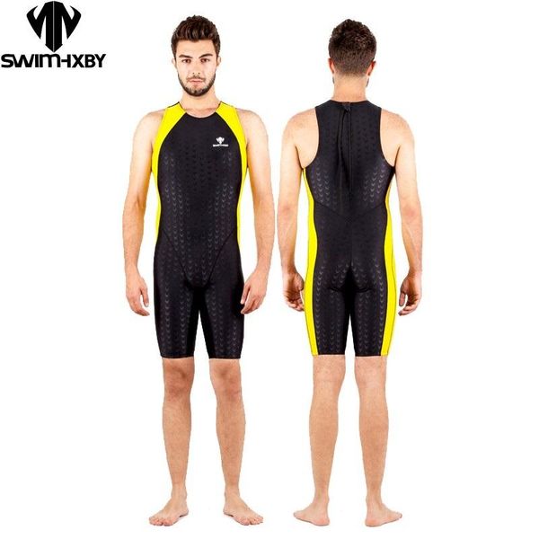 

one-piece suits hxby swimwear men one piece swimsuit competition racing swimwuit ironman triathlon suit sharkskin male training