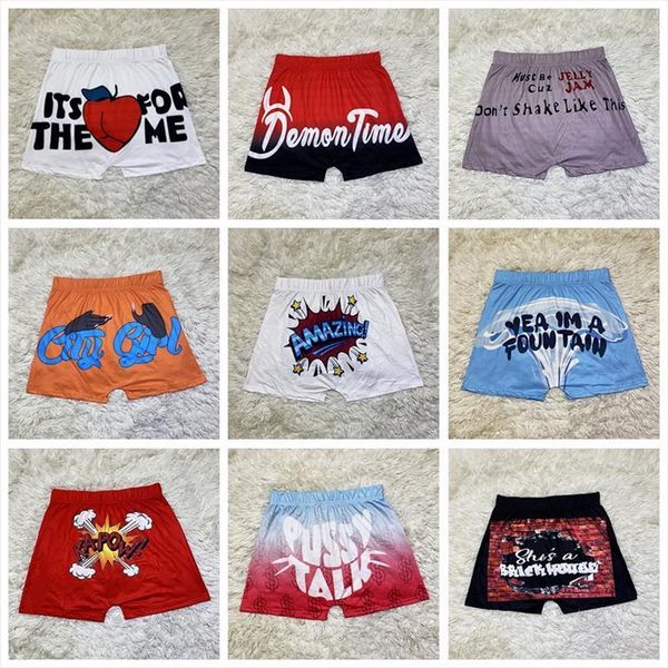 

fashion trendy 13 color printing womens short letters tight hip shorts, beach style leisure and entertainment sports fitness ladies shorts, White;black