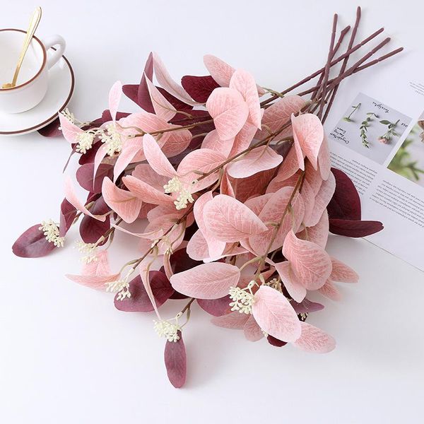 

decorative flowers & wreaths flores artificiales eucalyptus leaves with fruit single home decor wedding decoration mariage house decoraciÃ³n