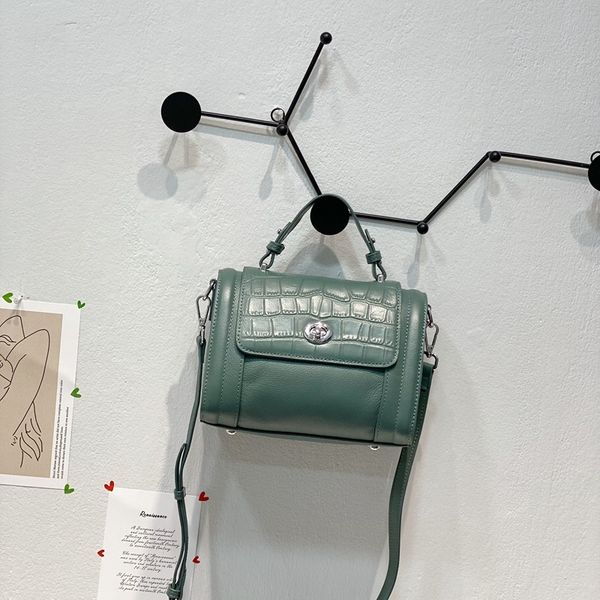 

fashion women's bag 2021 messenger genuine leather boston trend versatile handbag 81272