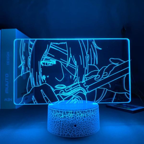 

night lights led panel anime lamp attack on titan manga hange zoe light for bedroom decoration kids gift