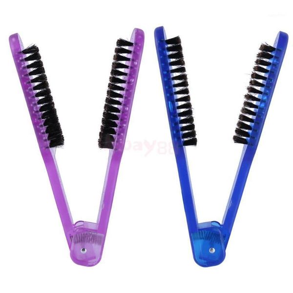 

professional folding v hair straightener comb brush straightening salon hairdressing styling beauty tool1, Silver