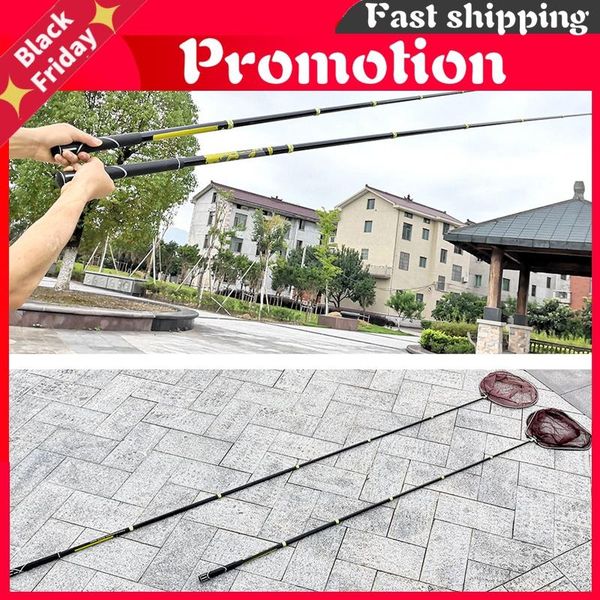 

fishing accessories net ultralight carbon pole nets triangular landing retractable folding telescoping