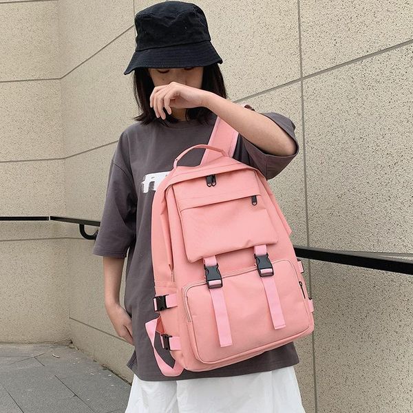 

school bags 2021 backpack women's high-capacity personalized tooling korean student