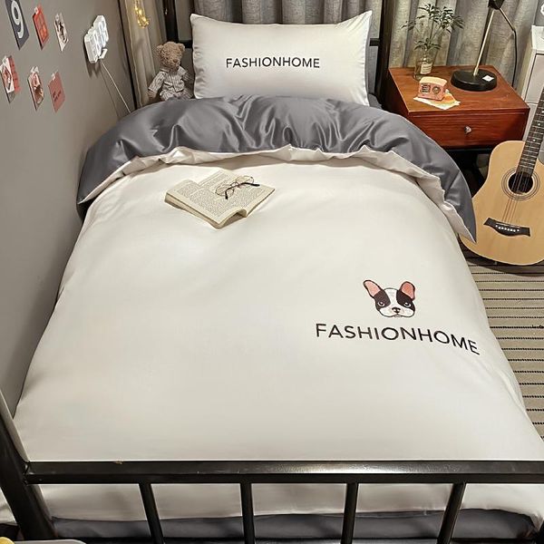 

bedding sets dormitory bed three-piece washing cotton sheet bag 4 times spring, summer, summer bedroom is tasted