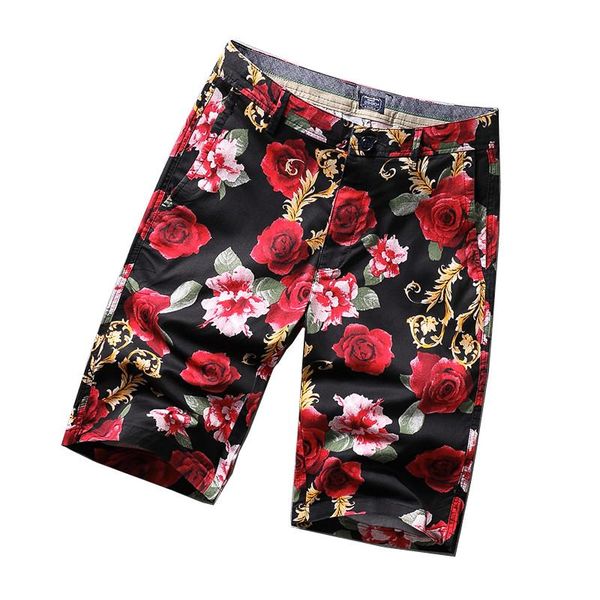 

black safflower shorts men summer fashion casual mens large size 29-38 man short 14 color options men's, White;black