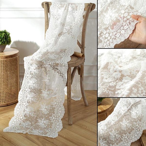 

table cloth pastoral handmade lace tassel runner country crochet knitting dustproof hollow cotton polyester rectangle