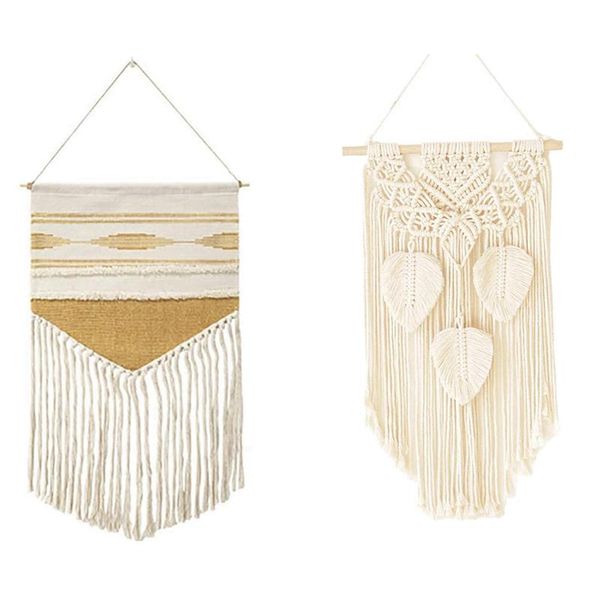 

tapestries woven macrame tapestry wall decor bohemian style & hanging,boho chic tapestry(yellow)
