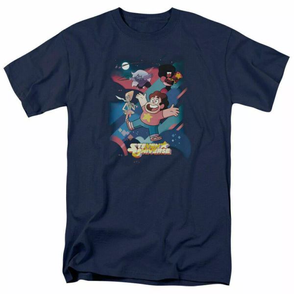 

steven universe group st shirt mens licensed cartoon merchandise navy, White;black
