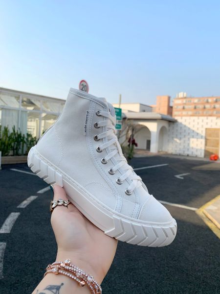 

wholesale high-canvas shoes leather outsole fashion girl patchwork color small white summer, Black;white