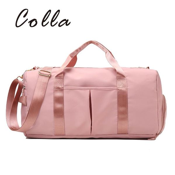 

colla mutlifunctional waterproof travel bag large capacity storage duffle hand luggage nylon sports gym bags shoes compartment duffel
