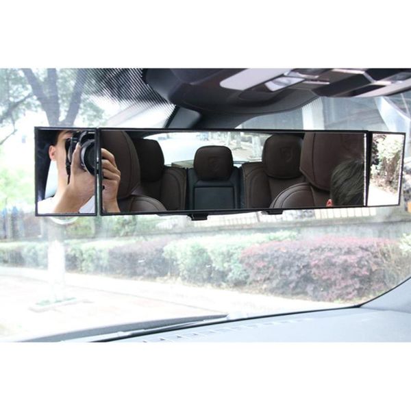 

other interior accessories car rear view mirror large three folds curved surface wide angle vision adjustable folding retroreflector