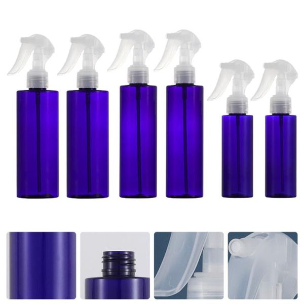 

storage bottles & jars 6pcs cleansers spray bottle portable travel empty (blue)