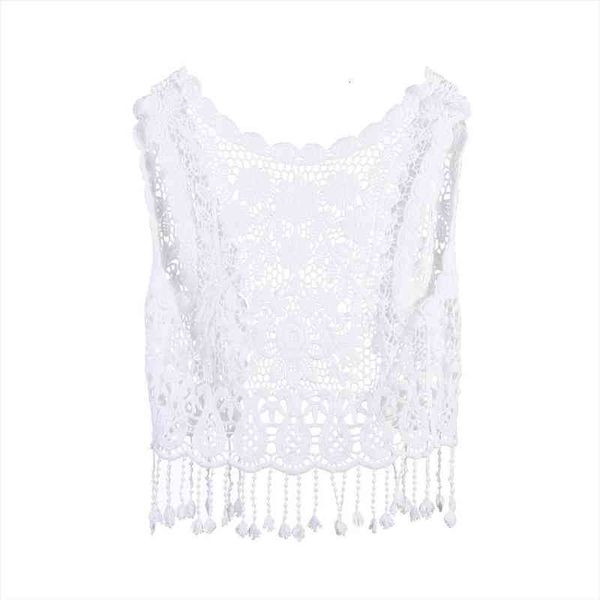 

toddler kids baby girls crochet lace hollow cardigan vest tassel waistcoat, Camo